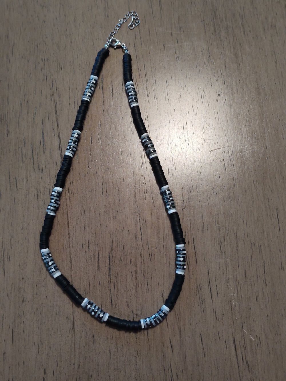 Black and White Beaded Necklace